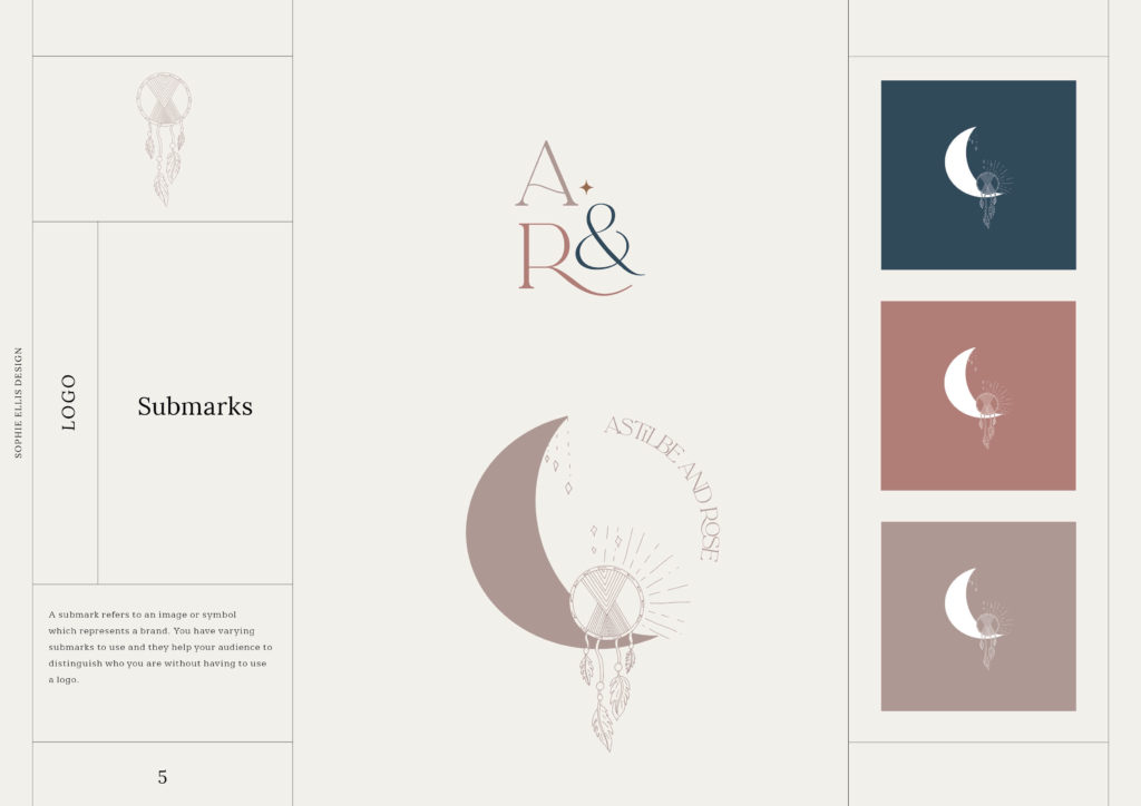 Submarks for Astilbe and Rose branding