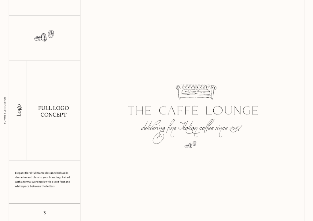 Full primary logo design for Kentucky coffee shop by Sophie Ellis Design
